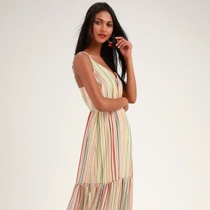 Jack by BB Dakota  Maxi-Mum Impact Dress Striped Size Medium